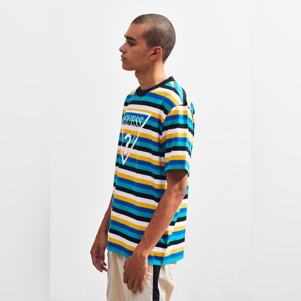 GUESS UO Exclusive Vista Striped Tee, Size M - Picture 3 of 10